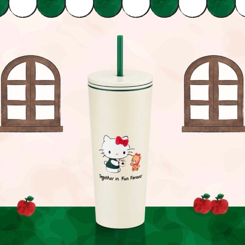 Hello Kitty tumber cute! Rare 50th anniversary tumblr W/free gift
